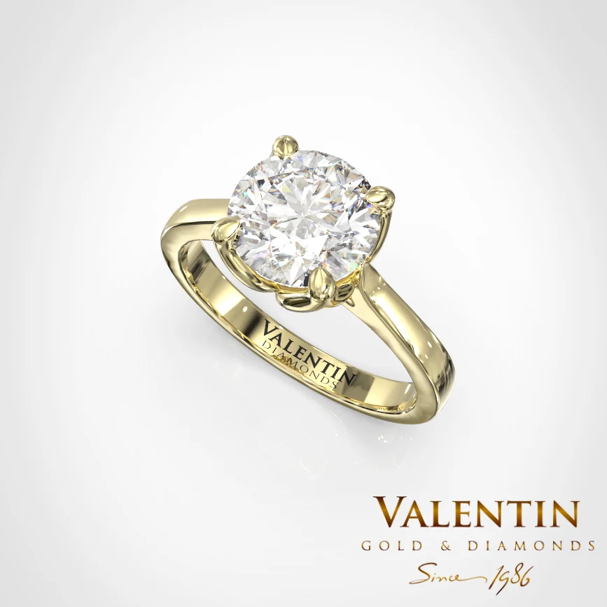 Lotus Engagement Ring 4753 – yellow gold