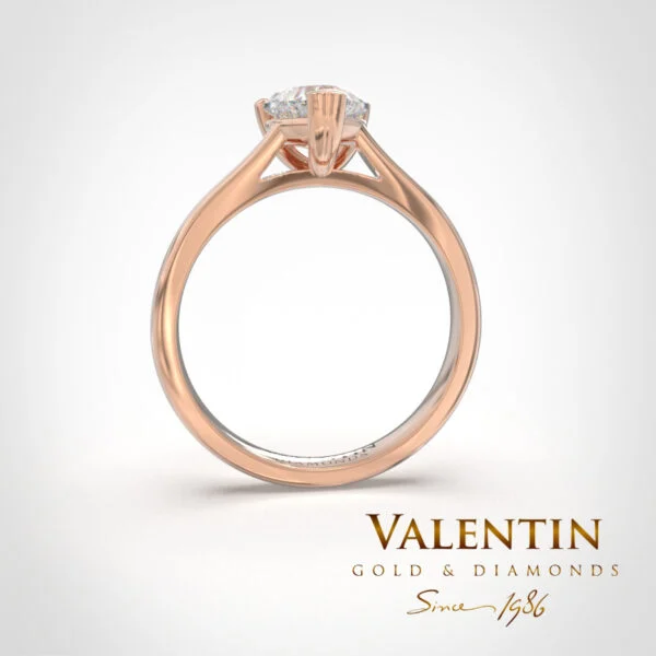 Classic Heart Engagement Ring 4718 – rose gold