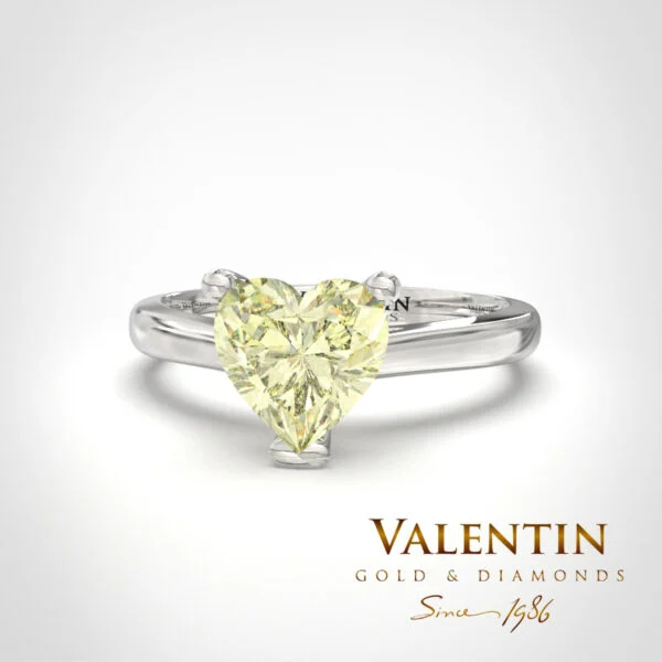 Classic Heart Engagement Ring 4718 – white gold