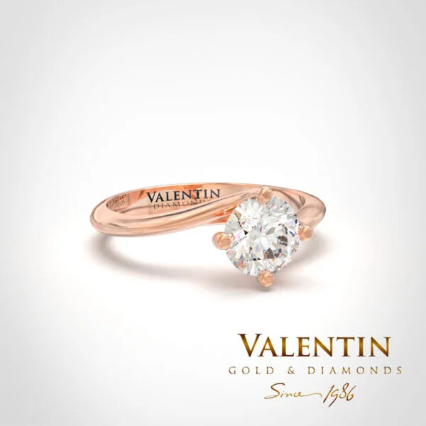 Lab Engagement Ring 4730 – rose gold