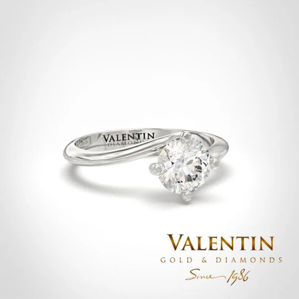 Lab Engagement Ring 4730 – white gold