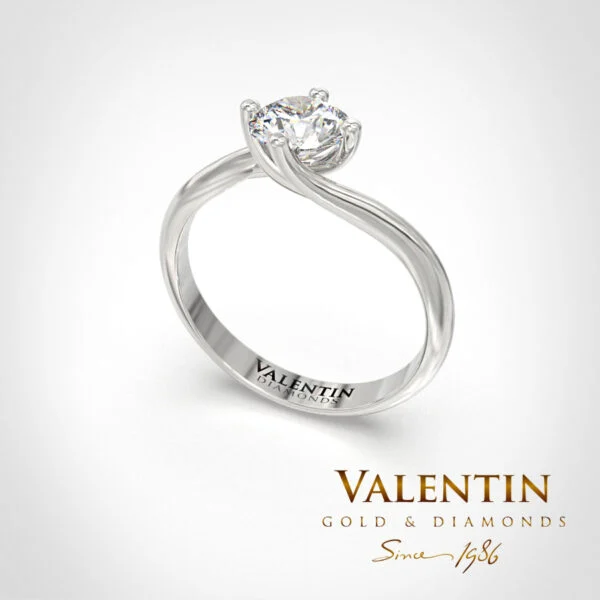 Lab Engagement Ring 4730 – white gold