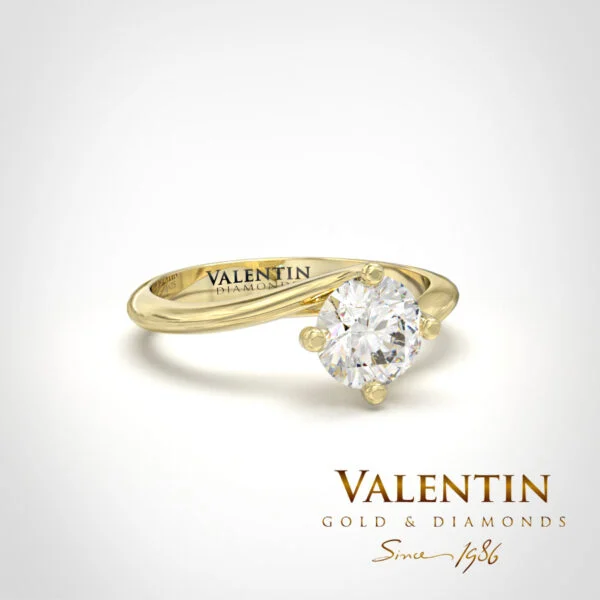 Lab Engagement Ring 4730 – yellow gold