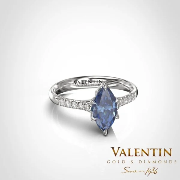 Златен пръстен Emotion Sapphire 4758 – бяло злато