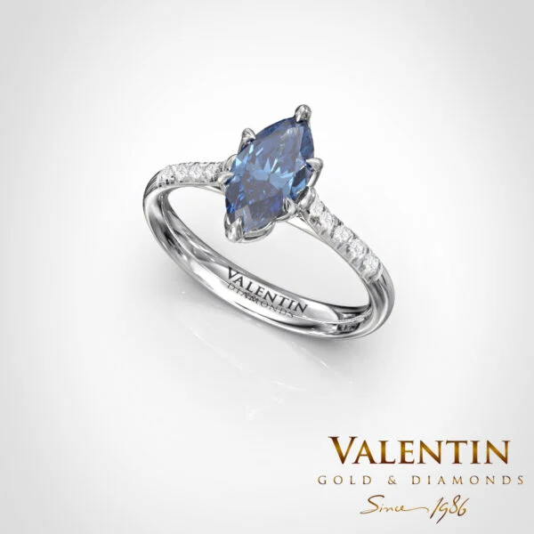 Златен пръстен Emotion Sapphire 4758 – бяло злато
