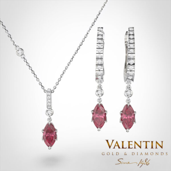 Emotion Ruby Gold Pendant 6935 – white gold
