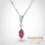 Златен медальон Emotion Ruby 6935 – бяло злато