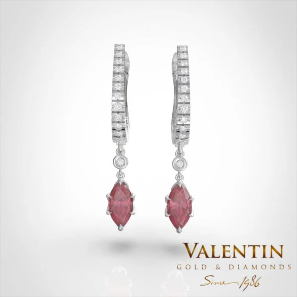 Emotinon Ruby Gold Earrings 7614 – rose gold
