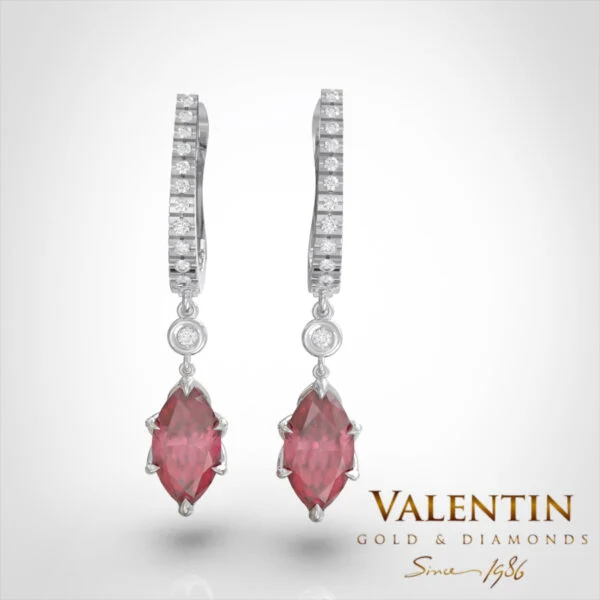 Emotinon Ruby Gold Earrings 7614 – rose gold
