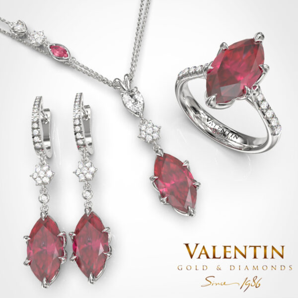 4758 6935 7614 Emotion Ruby White Колекция Emotion Ruby 4758 6935 7614 – бяло злато