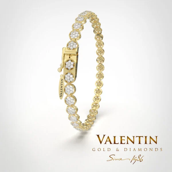 Shine like a star Women's Gold Tennis Bracelet 8358 – yellow gold