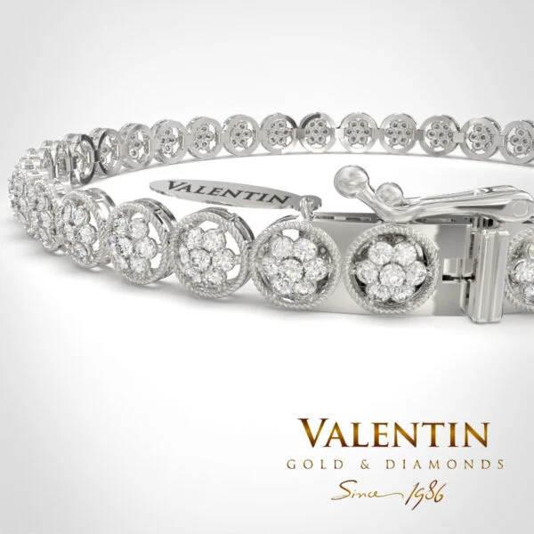 Shine like a star Women's Gold Tennis Bracelet 8358 – white gold