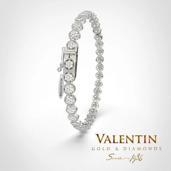 Shine like a star Women's Gold Tennis Bracelet 8358 – white gold