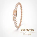 Дамска златна тенис гривна Shine like a star 8358 – розово злато