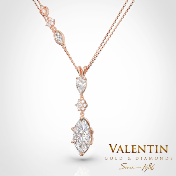 Златен медальон Emotion Diamond 6935 – розово злато