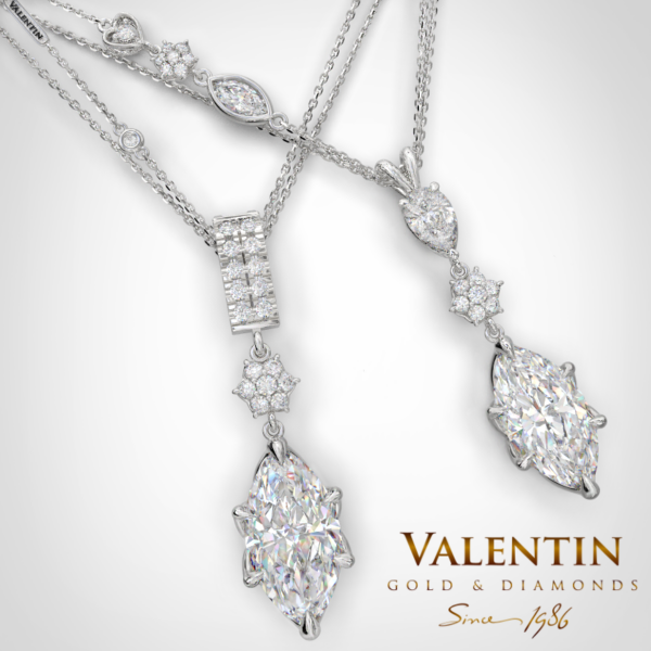 Златен пръстен Marquise Diamond 4758 – бяло злато