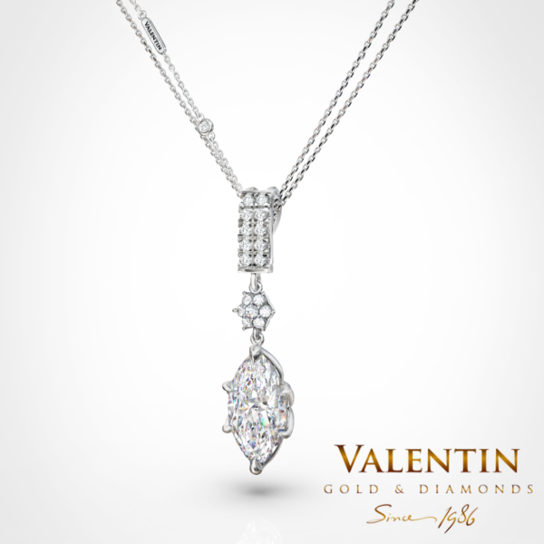 Златен медальон Emotion Diamond 6935 – бяло злато