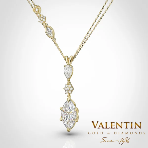 6935 Diamond Yellow Emotion Diamond Gold Pendant 6935 – yellow gold