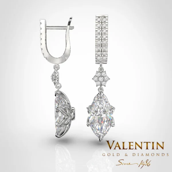 Emotion Diamond Gold Earrings 7614 – white gold