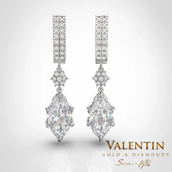 Златен пръстен Marquise Diamond 4758 – бяло злато