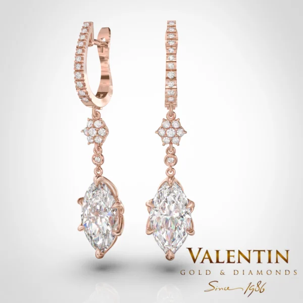 Emotion Diamond Gold Earrings 7614 – rose gold