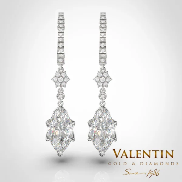 Emotion Diamond Gold Earrings 7614 – white gold