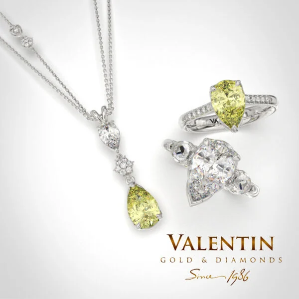 Златен пръстен Pear Diamond 4760