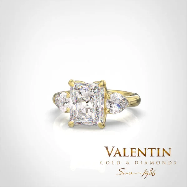 Златен пръстен Radiant Diamond 4766 – жълто злато