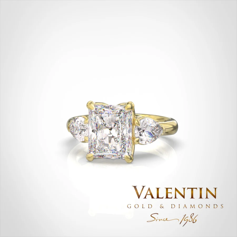 Златен пръстен Radiant Diamond 4766 – жълто злато