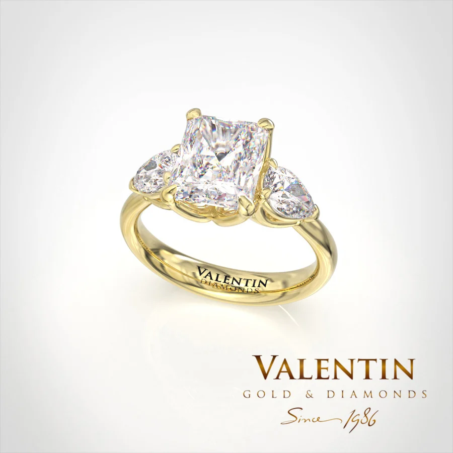 Златен пръстен Radiant Diamond 4766 – жълто злато