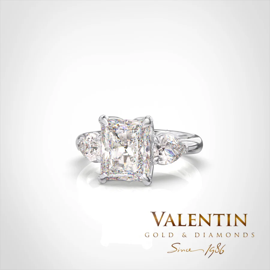 Radiant Diamond Gold Ring 4766 – white gold