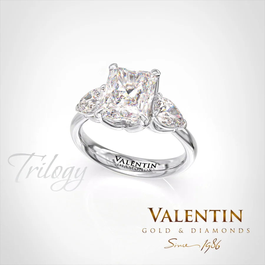 Radiant Diamond Gold Ring 4766 – white gold