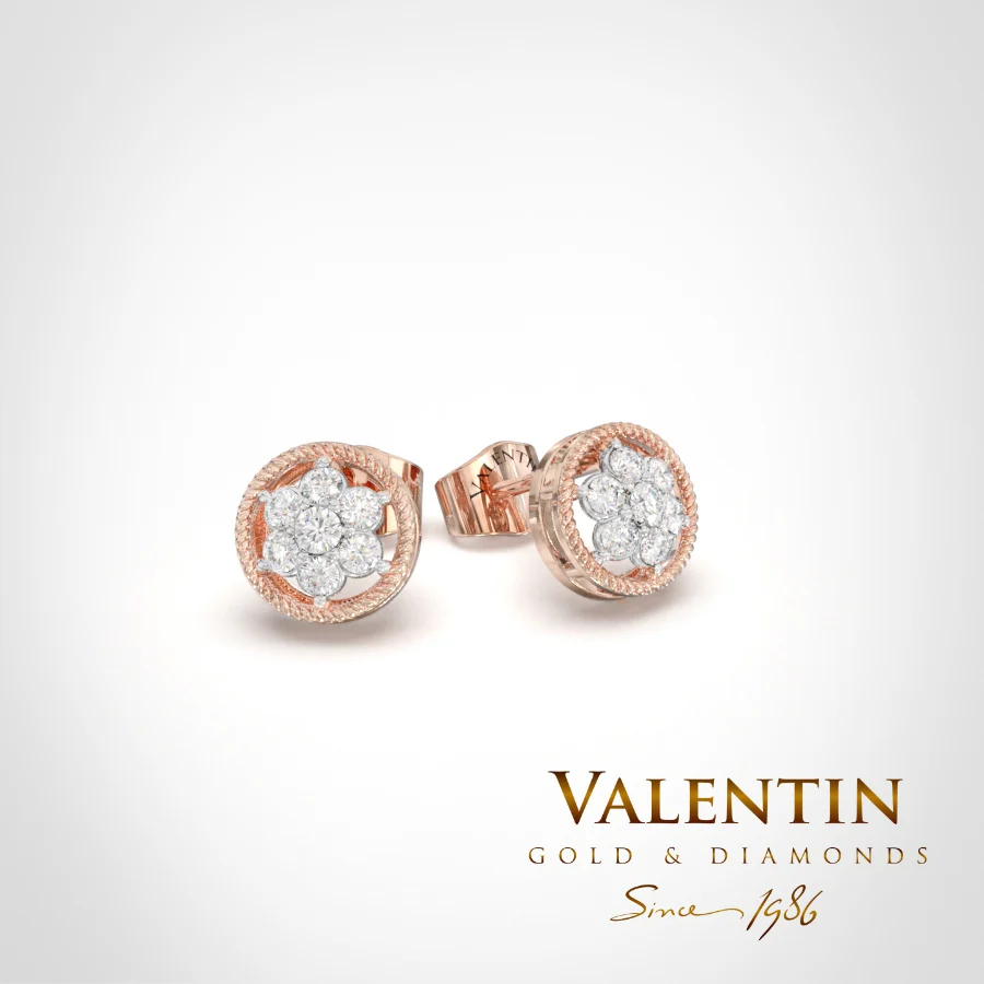 Shine like a star Gold Earrings 7616 – rose gold