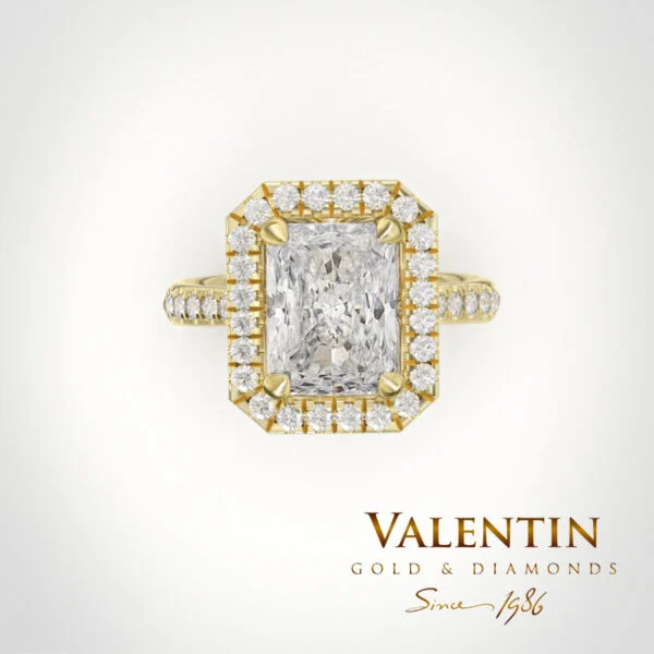Годежен пръстен Diamond Radiant 4769-1 – жълто злато