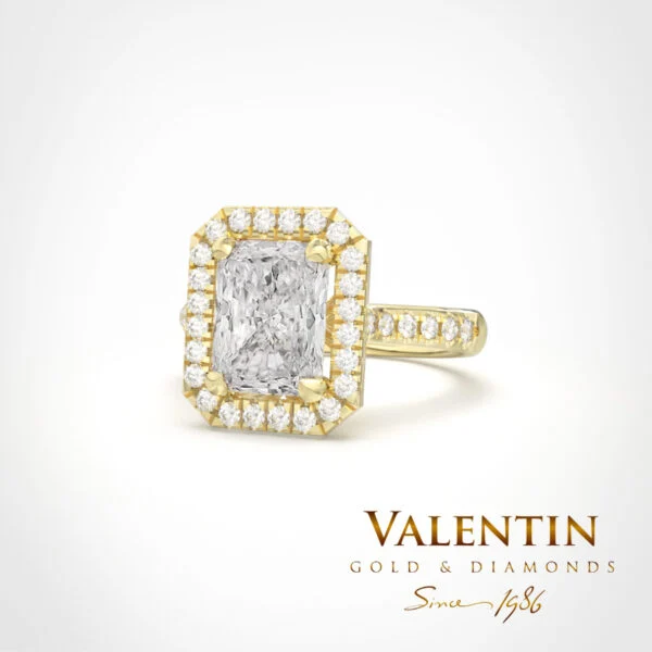 Годежен пръстен Diamond Radiant 4769-1 – жълто злато