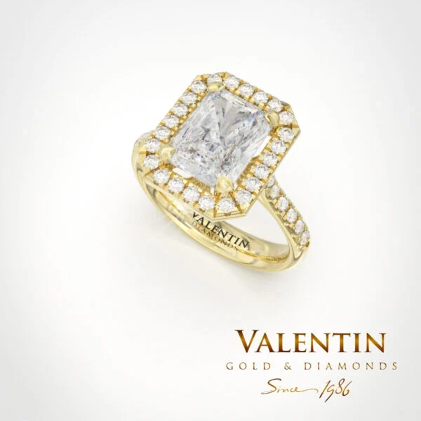 Годежен пръстен Diamond Radiant 4769-1 – жълто злато