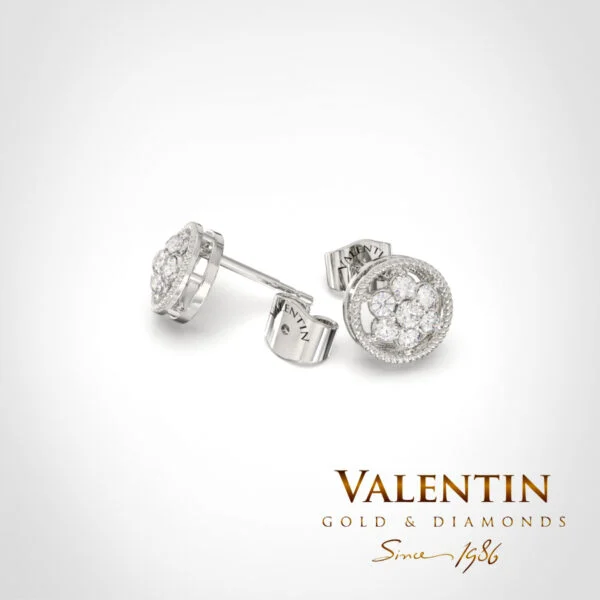 Shine like a star Gold Earrings 7616 – white gold