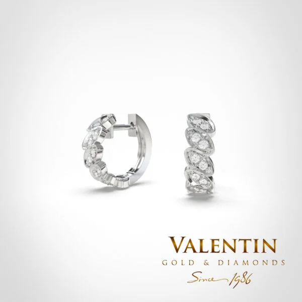 Златни обеци Elegance 7618 – бяло злато