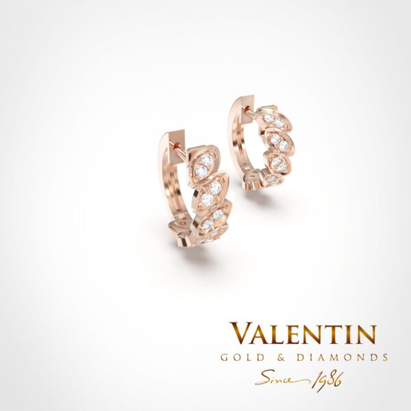 Златни обеци Elegance 7618 – розово злато
