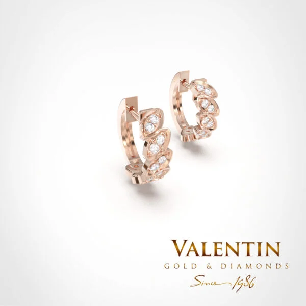 Златни обеци Elegance 7618 – розово злато