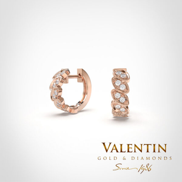 Златни обеци Elegance 7618 – розово злато