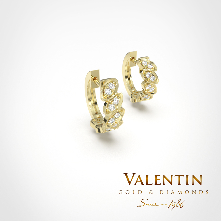 Златни обеци Elegance 7618 – жълто злато
