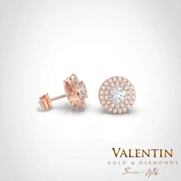 Circle of light Gold Earrings 7662 – rose gold