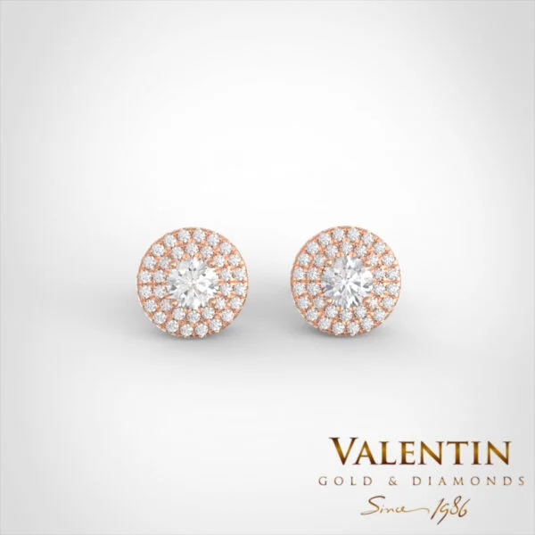 Circle of light Gold Earrings 7662 – rose gold