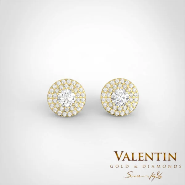 Circle of light Gold Earrings 7662 – yellow gold