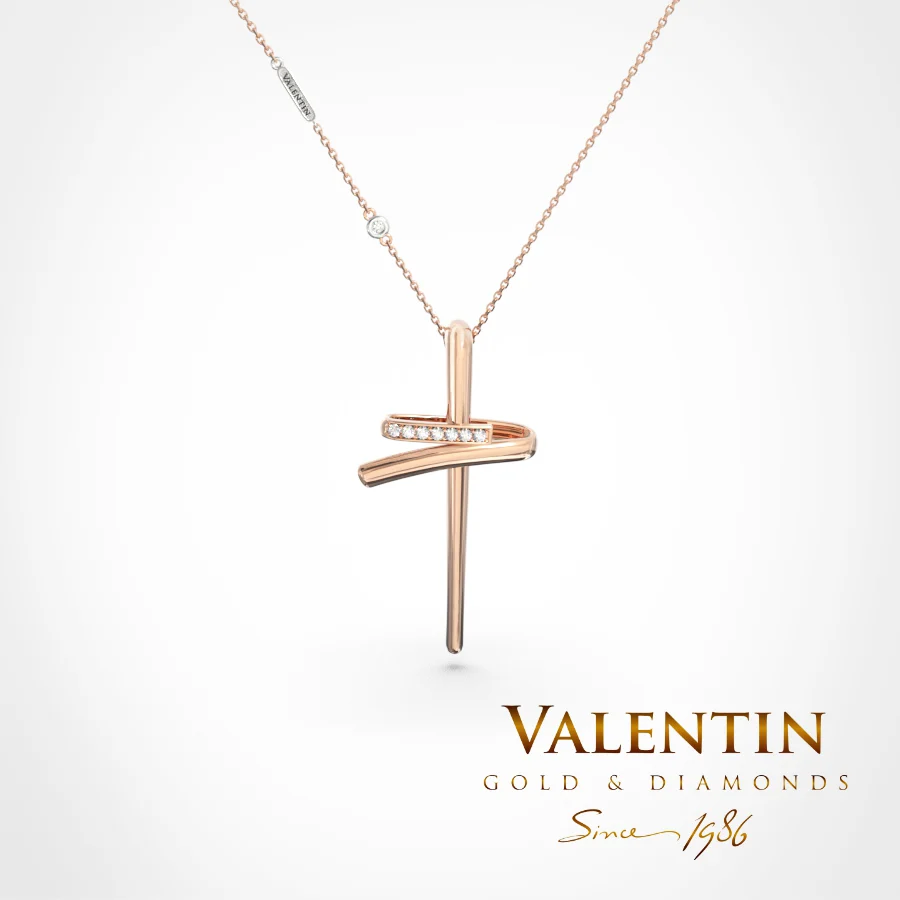 Twist Gold Cross 6944 – rose gold