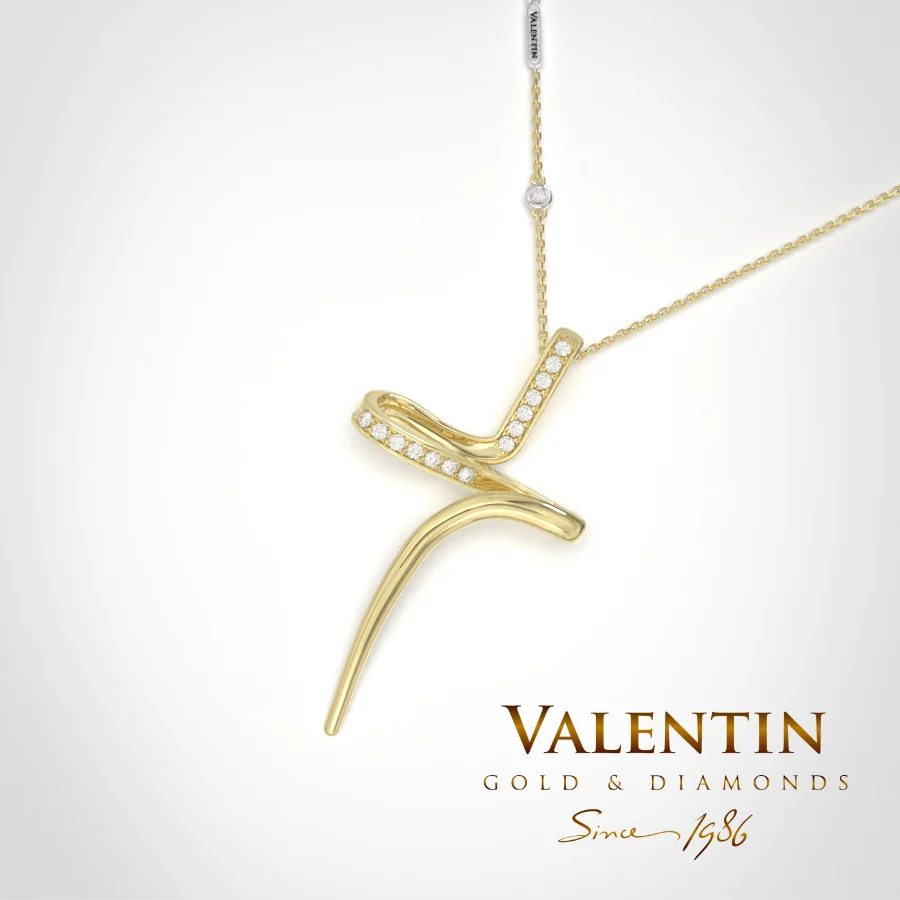 The key to happiness Gold Cross 6046 – yellow gold