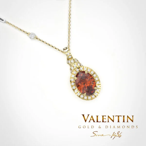 Златен медальон Ti amo Garnet 6544 – жълто злато
