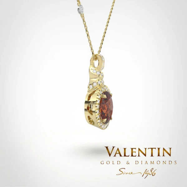 Златен медальон Ti amo Garnet 6544 – жълто злато