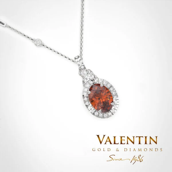 Златен медальон Ti amo Garnet 6544 – бяло злато